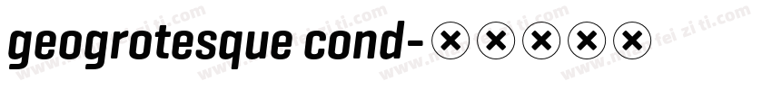 geogrotesque cond字体转换